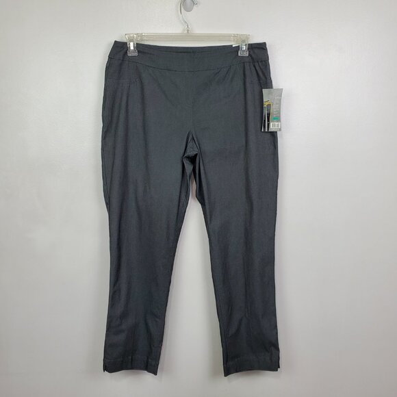 Slim-Sation by Multiples Gray Pull-On Ankle Pant NEW NWT Size 16 - Picture 2 of 15